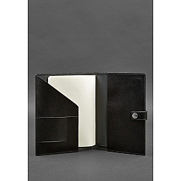 Кожаная папка (софт-бук) для блокнота и планшета 10.0 Угольно-черная BlankNote