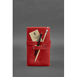 Женский кожаный блокнот (Софт-бук) 1.0 Красный BlankNote