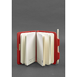 Женский кожаный блокнот (Софт-бук) 3.0 красный BlankNote