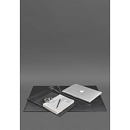 Накладка на стол руководителя - Кожаный бювар 1.0 Черный BlankNote