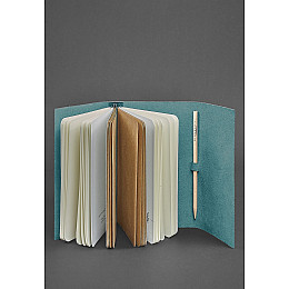 Кожаный блокнот (Софт-бук) 1.0 Зеленый Краст BlankNote