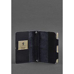 Кожаный блокнот (Софт-бук) 3.0 синий Краст BlankNote