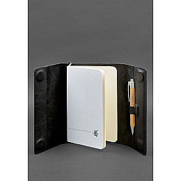 Кожаный блокнот софт-бук 7.0 угольно-черный BlankNote