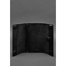 Кожаный блокнот софт-бук 7.0 угольно-черный BlankNote