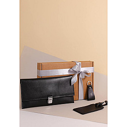 Набор кожаных аксессуаров для путешественника Сан-Диего Черный BlankNote