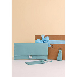 Набор кожаных аксессуаров для путешественника Дубай Бирюзовый BlankNote