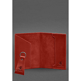 Подарковий набір шкіряних аксесуарів з українською символікою корал BlankNote