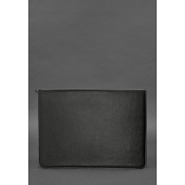 Кожаная папка А4 на молнии для документов черная BlankNote