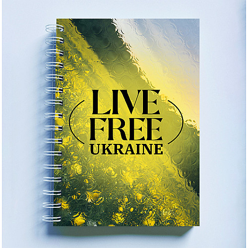 Скетчбук Sketchbook блокнот для малювання з патріотичним принтом "Live Free Ukraine. Квіткове поле" А3 Кавун 48