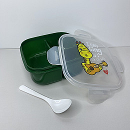 Ланч-бокс пластиковий з трьома відділеннями 15*15*6 см I can sing Ал Пластик 37166