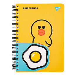Блокнот YES 2в1 В5+В7 80л.+20л. Line Friends Sally клітка (151780)