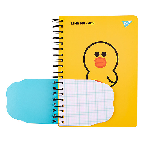 Блокнот YES 2в1 В5+В7 80л.+20л. Line Friends Sally клетка (151780)
