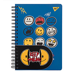 Блокнот YES 2в1 В5+В7 80л.+20л. Melt Smile клітинка (151842)