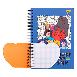 Блокнот YES 2в1 В5+В7 80л.+20л. Stand with Ukraine клітинка (151781)