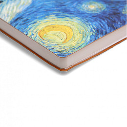 Записная книжка из Нанокрафта Ван Гог "Звездная ночь" Kiri sketch 20202-KR в точку мягкий переплет 96 листов