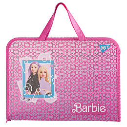 Папка-портфель YES FC на молнии с тканевыми ручками Barbie розовый (492240)
