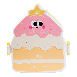 Ланч-бокс дитячий зі столовими приборами TS Kitchen Cake 20*18*8 см лимонний (HP12271Y)