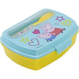 Ланч-бокс дитячий з ложкою і виделкою Stor Peppa Pig (13909)