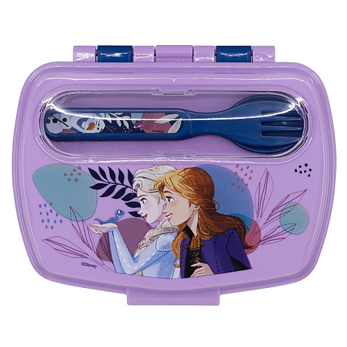 Ланч-бокс дитячий з ложкою та виделкою Stor Frozen (74209)