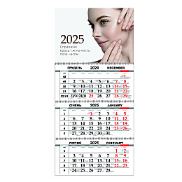 Квартальный настенный календарь на 2025 Vivay Салон красоты 30x65 см Разноцветный (hub_jhek2p)