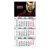 Квартальний настінний календар на 2025 Vivay Marvel 30x65 см Різнокольоровий (hub_6ta8md)