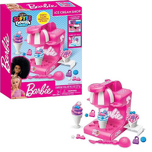Пластилин для лепки Cra-Z-Art Barbie Магазин мороженого с формами набор 10 шт