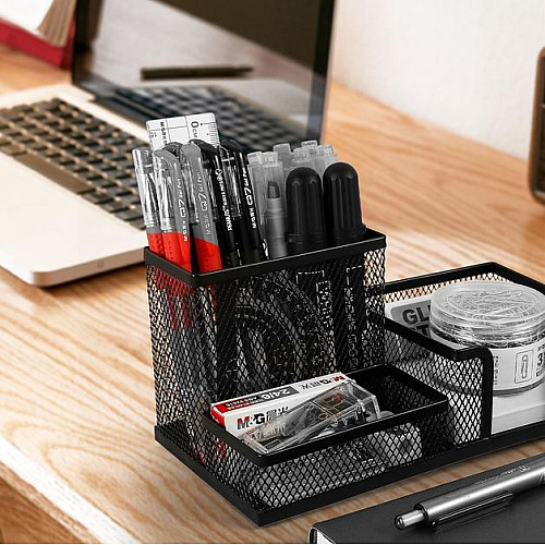 Настільний органайзер для канцелярії Urbankit 10x20,5x10,5 см Чорний