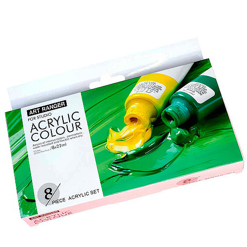 Набір акрилових фарб для малювання Art Ranger Acryliс regular 8 шт 22 мл (FEA0822-R)