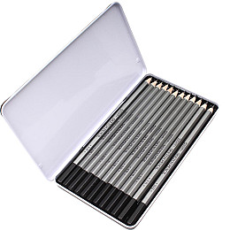 Графітні олівці для малювання WORISON 10В-6Н 12 штук (ART5506)