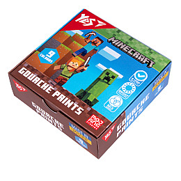 Краски гуашеві Yes Minecraft 9 кольорів 20 мл (230406)