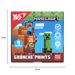 Краски гуашеві Yes Minecraft 9 кольорів 20 мл (230406)