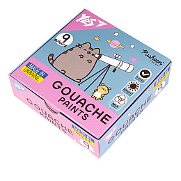 Краски гуашеві Yes Pusheen 9 кольорів 20 мл (230401)