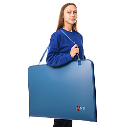 Папка-портфель SANTI А2 для ескізів 71,5х52х3,9 см Синій (492285)