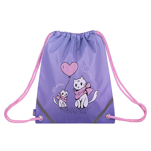 Сумка для обуви YES SB-10 Purr-Meow 40х35 см Сиреневый (550079)