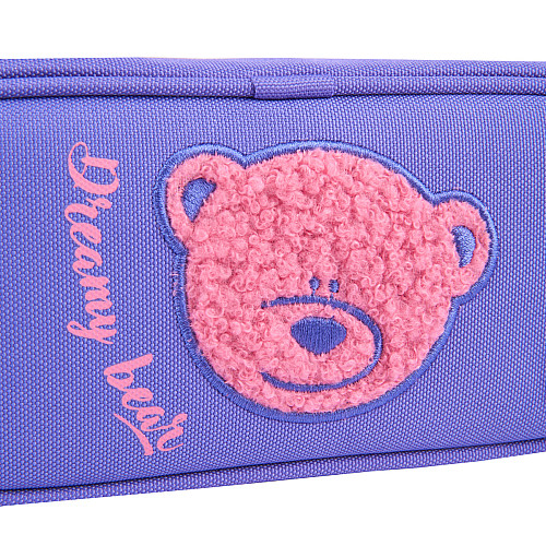 Пенал м'який YES PH-30 Cute Bear 22х9х5 см Сиреневий (533694)