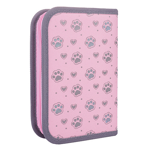 Пенал одинарный YES HP-04 Doggy Princess 14х21х4 см Розово-серый (533706)
