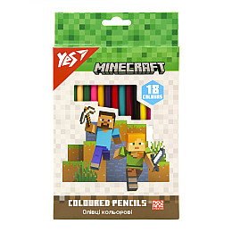 Карандаши цветные YES Minecraft 18 цветов (290765)