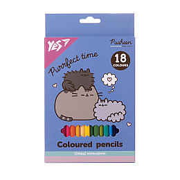 Карандаши цветные YES Pusheen 18 цветов (290766)