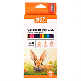 Карандаші кольорові YES Orange Line з точилкою 18/36 кольорів (290752)