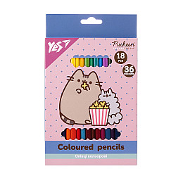 Карандаши цветные YES Pusheen 18/36 цветов (290769)