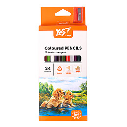 Карандаші кольорові YES Orange Line з точилкою 24 кольори (290754)
