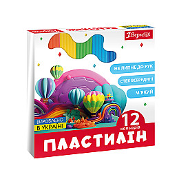 Пластилин 1 Вересня Classic 12 цветов 240 г (540671)