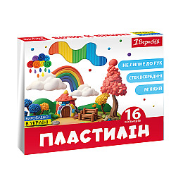 Пластилин 1 Вересня Classic 16 цветов 320 г (540676)