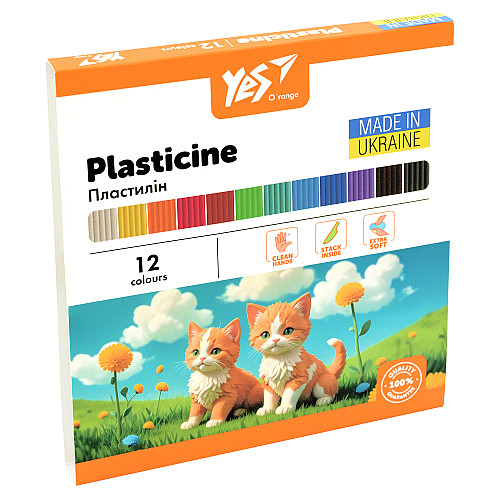 Пластилин YES Orange Line 12 цветов 240 г (540689)