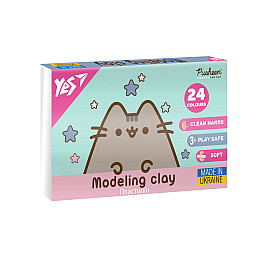Пластилин YES Pusheen 24 цветов 480 г (540685)