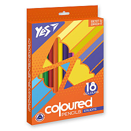 Карандаші кольорові YES Erudite 18 кольорів (290643)