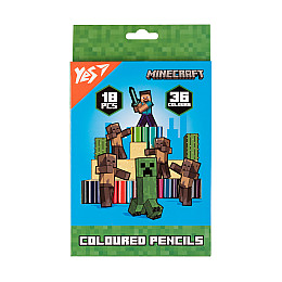 Карандаши цветные YES Minecraft Heroes 18/36 цветов (290750)
