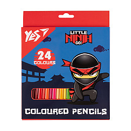 Карандаши цветные YES Ninja 24 цветов (290743)