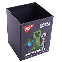 Стакан для письмових приналежностей YES Minecraft 8х8х10 см Різнокольоровий (708332)