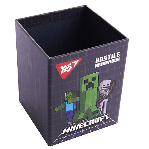 Стакан для письменных принадлежностей YES Minecraft 8х8х10 см Разноцветный (708332)